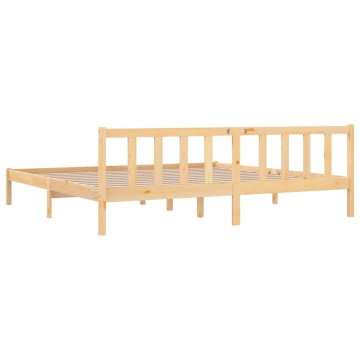 Cadru de pat Super King, 180x200 cm, lemn masiv de pin - Img 5