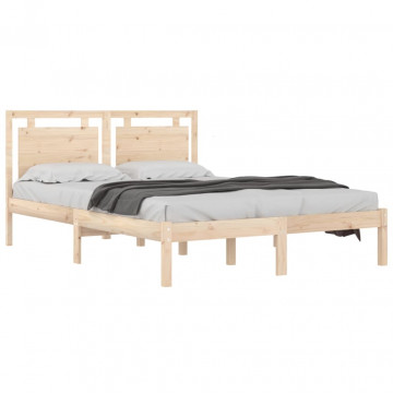 Cadru de pat Super King, 180x200 cm, lemn masiv - Img 3