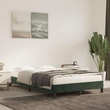 Cadru de pat, verde închis, 120x190 cm, catifea - Img 3