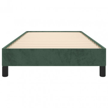 Cadru de pat, verde închis, 90x200 cm, catifea - Img 8