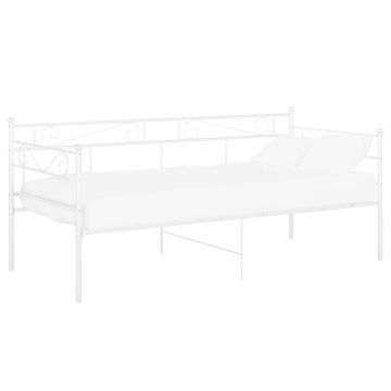 Cadru pat canapea, alb, 90x200 cm, metal - Img 2