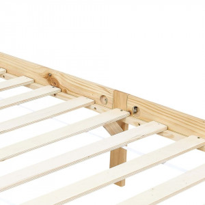 Cadru pat cu baldachin, 100x200 cm, lemn masiv de pin - Img 5