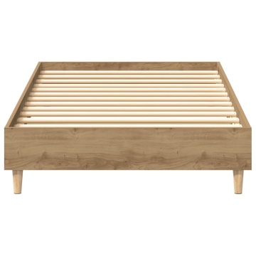 Cadru pat fără saltea Stejar Artisan 75x190 cm Lemn prelucrat - Img 8
