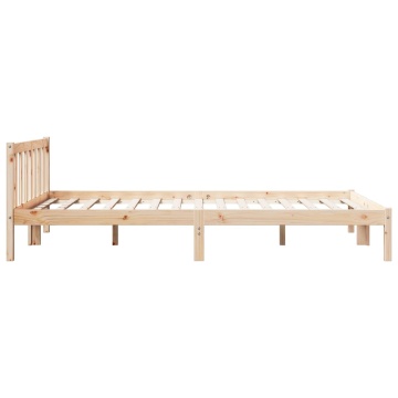 Cadru pat foarte lung fără saltea, 160x210 cm, lemn masiv pin - Img 8