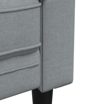 Canapea Chesterfield cu 2 locuri, gri deschis, material textil - Img 6