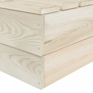 Canapea colțar modulară din paleți, lemn de molid tratat - Img 6