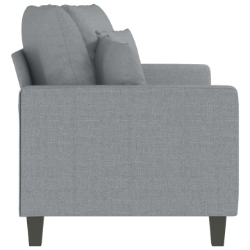 Canapea cu 2 locuri, gri deschis, 140 cm, material textil - Img 4