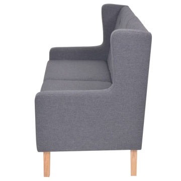 Canapea cu 2 locuri, material textil, gri - Img 3