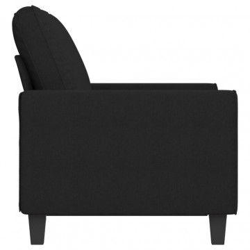 Canapea cu 2 locuri, negru, 120 cm, material textil - Img 4