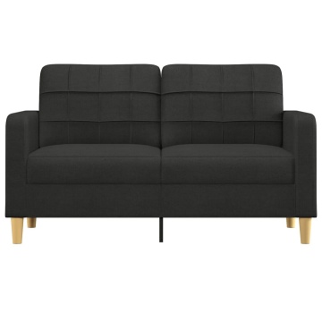 Canapea cu 2 locuri, negru, 140 cm, material textil - Img 3