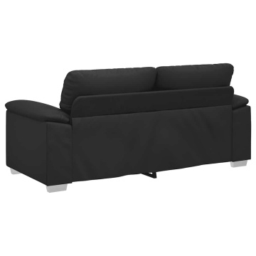 Canapea cu 2 locuri, negru, 140 cm, piele ecologică - Img 5