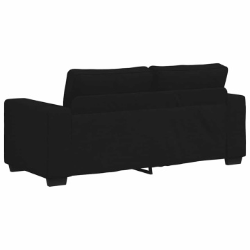 Canapea cu 2 locuri negru 140 cm stofa - Img 5