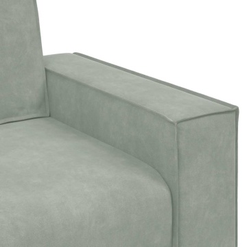 Canapea cu 3 locuri, gri deschis, material 180CM catifea - Img 6