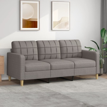 Canapea cu 3 locuri, taupe, 180 cm, material textil - Img 1