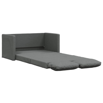 Canapea extensibilă 2 în 1, gri închis, 112x174x55 cm, textil - Img 2