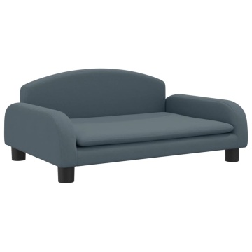 Canapea pentru copii, gri, 70x45x30 cm, material textil - Img 2