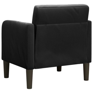 Canapea Scaun cu Cotiere Negru 54 cm Catifea - Img 8
