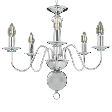 Candelabru, argintiu, 5 becuri E14 - Img 2