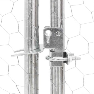 Canisa de exterior cu alergare 6x2x1,5 m otel galvanizat - Img 6