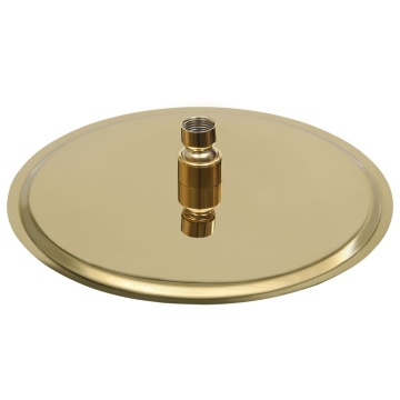 Cap de duș rotund tip ploaie, auriu, 25 cm, oțel inoxidabil - Img 4
