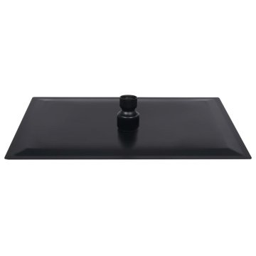 Cap duș dreptunghiular tip ploaie negru 30x20cm oțel inoxidabil - Img 4