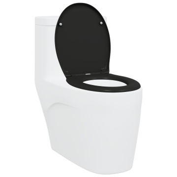 Capac pentru toaletă cu eliberare rapidă cu închidere lentă Duroplast Negru - Img 3