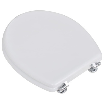 Capace WC, 2 buc., alb, MDF - Img 3