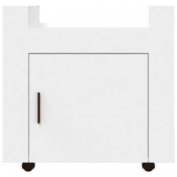 Cărucior de birou, alb, 60x45x60 cm, lemn prelucrat - Img 5