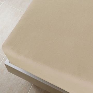 Cearșaf de pat cu elastic, gri taupe, 180x200 cm, bumbac - Img 3