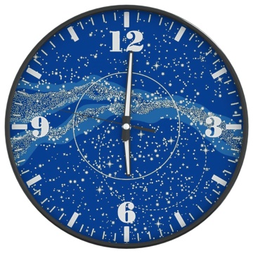 Ceas de perete cu scale luminoase și indicatori albastru Ø30 cm - Img 2
