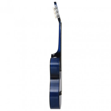 Chitară clasică occidentală, 6 corzi, albastru ombre 38" - Img 2