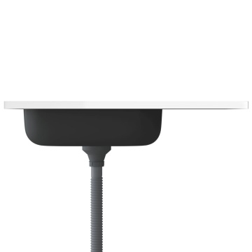 Chiuvetă bucătărie cu scurgător, argintiu 800x500x155 mm oțel - Img 5