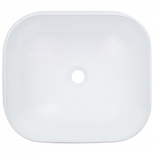 Chiuvetă de baie, alb, 44,5x39,5x14,5 cm, ceramică - Img 3