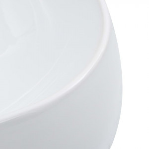 Chiuvetă de baie, alb, 44,5x39,5x14,5 cm, ceramică - Img 5