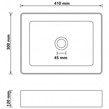 Chiuvetă de baie lux, gri deschis mat, 41x30x12 cm, ceramică - Img 5