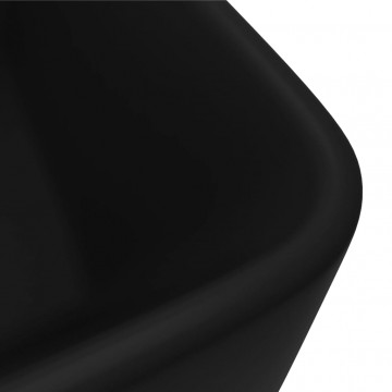 Chiuvetă de baie lux, negru mat, 41 x 30 x 12 cm, ceramică - Img 6