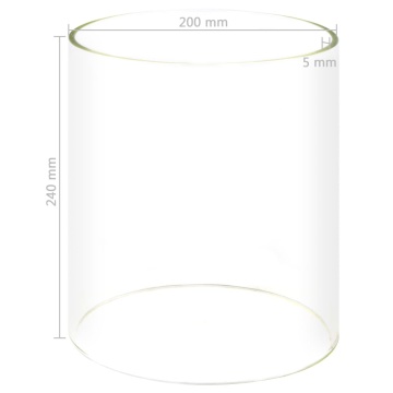 Cilindru sticlă pentru aparat de încălzit hot dog, 200x240 mm - Img 3