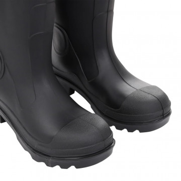 Cizme de ploaie cu șosete detașabile, negru, mărime 38, PVC - Img 6