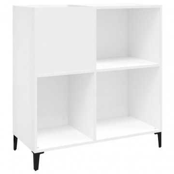 Comodă de discuri, alb, 84,5x38x89 cm, lemn compozit - Img 2