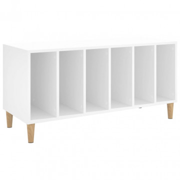Comodă discuri, alb, 100x38x48 cm, lemn prelucrat - Img 2