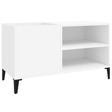 Comodă discuri, alb, 84,5x38x48 cm, lemn prelucrat - Img 2