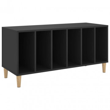 Comodă discuri, negru, 100x38x48 cm, lemn prelucrat - Img 2