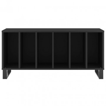 Comodă discuri, negru, 100x38x48 cm, lemn prelucrat - Img 4