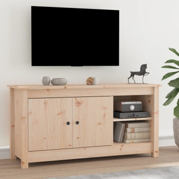 Comodă TV, 103x36,5x52 cm, lemn masiv de pin - Img 1