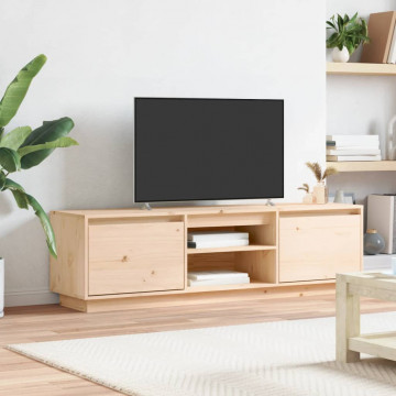 Comodă TV, 140x35x40 cm, lemn masiv de pin - Img 1