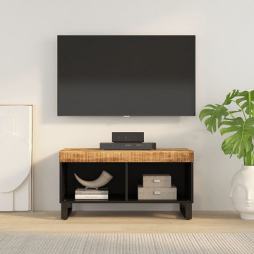 Comodă TV, 85x33x43,5 cm, lemn masiv de mango - Img 1