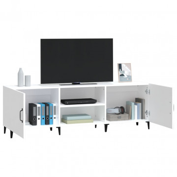 Comodă TV, alb, 150x30x50 cm, lemn compozit - Img 8