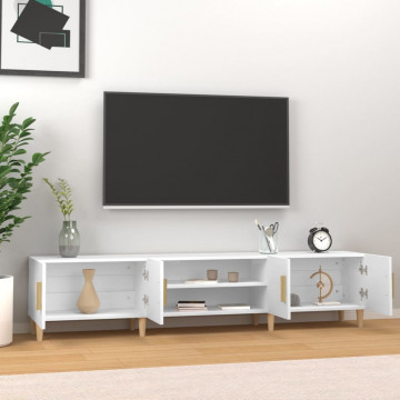 Comodă TV, alb, 180x31,5x40 cm, lemn prelucrat - Img 3