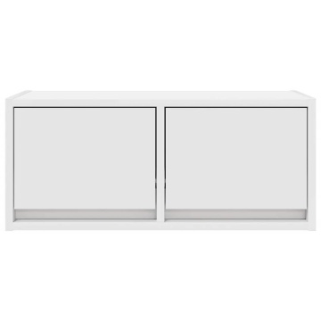 Comodă TV, alb, 60x31x25,5 cm, lemn prelucrat - Img 5