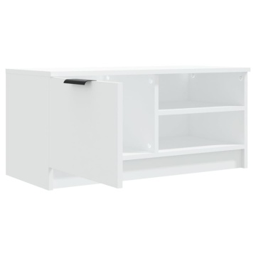 Comodă TV, alb, 80x35x36,5 cm, lemn prelucrat - Img 5